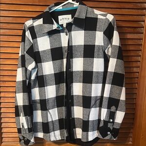 Orvis Black and White Plaid Men's Shirt